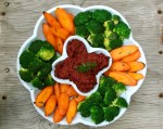 Beetroot Hummus with Thyme and Honey Roasted Carrots and&nbsp;Broccoli