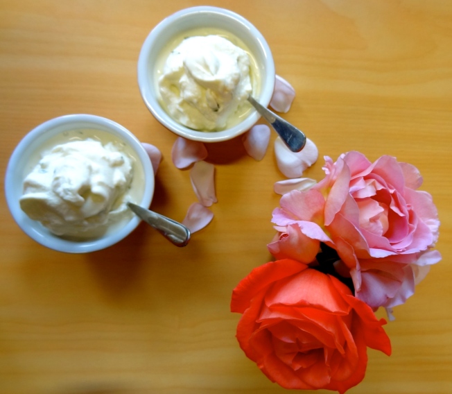 Rose and Basil Frozen Yoghurt